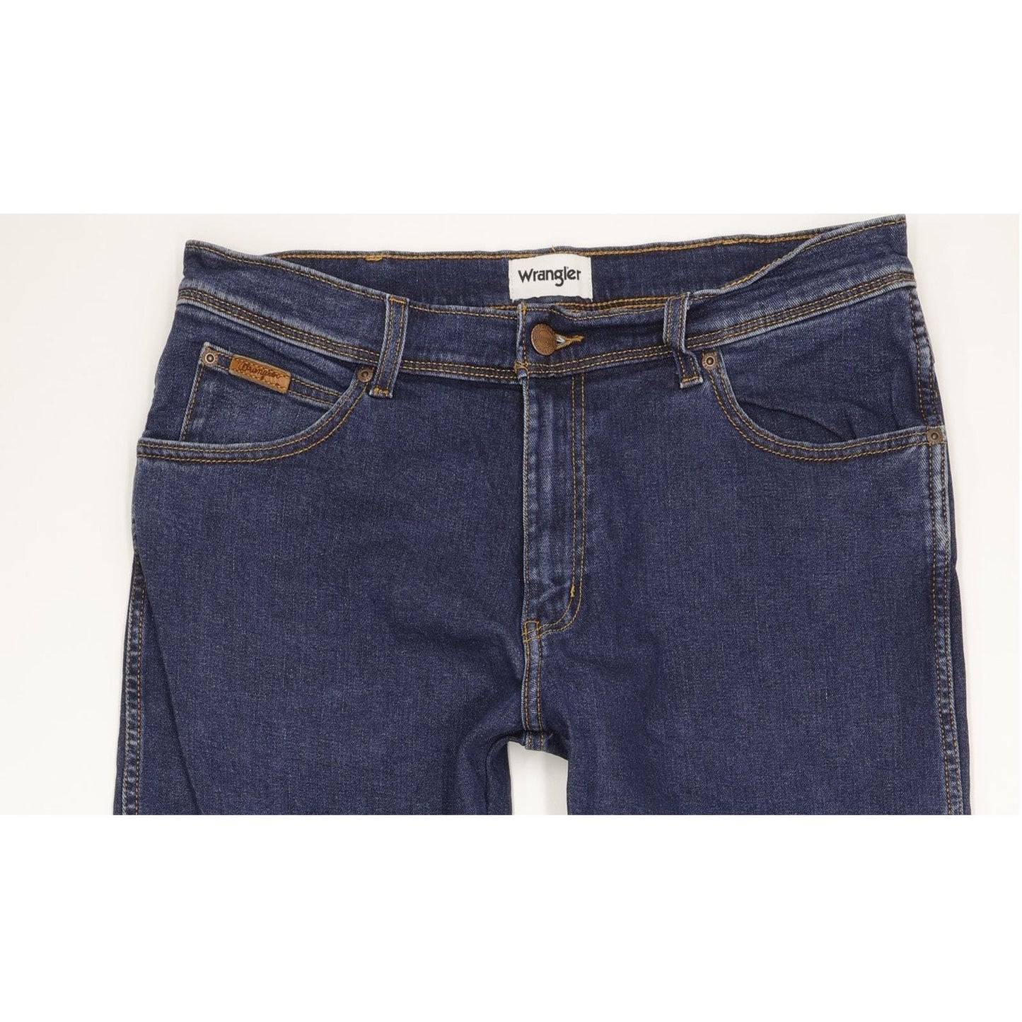 Wrangler Texas Men Blue Straight Regular Stretch Jeans W35 L30