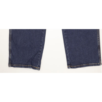 Wrangler Texas Men Blue Straight Regular Stretch Jeans W35 L30