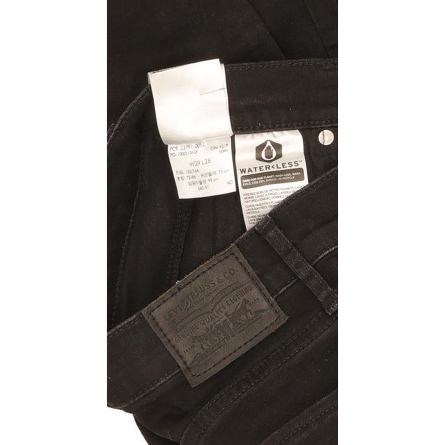 Levi's Mile Black Skinny Slim Stretch Jeans High Waisted W29 L28