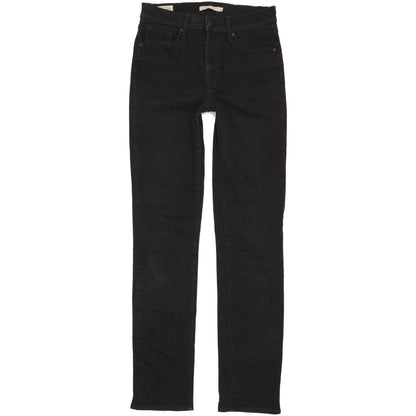 Levi's 724 Women Black Straight Slim Stretch Jeans W28 L33