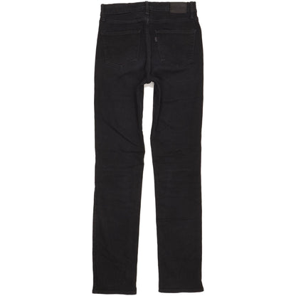 Levi's 724 Women Black Straight Slim Stretch Jeans W28 L33