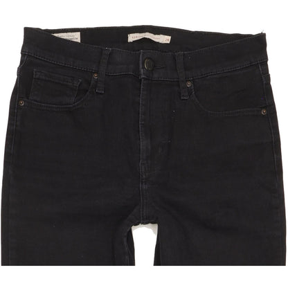 Levi's 724 Women Black Straight Slim Stretch Jeans W28 L33