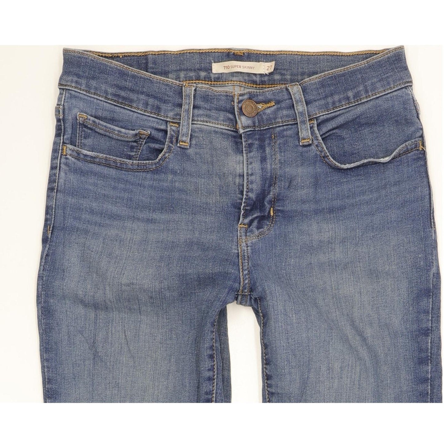Levi's 710 Super Women Blue Skinny Slim Stretch Jeans W27 L28