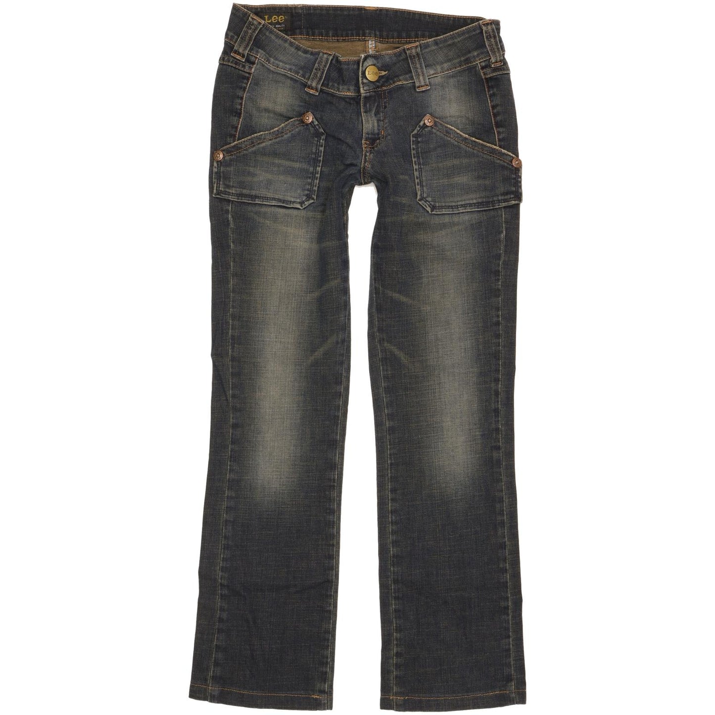 Lee Cade Bias Women Blue Straight Slim Stretch Jeans W30 L29