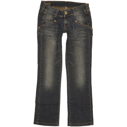 Lee Cade Bias Women Blue Straight Slim Stretch Jeans W30 L29