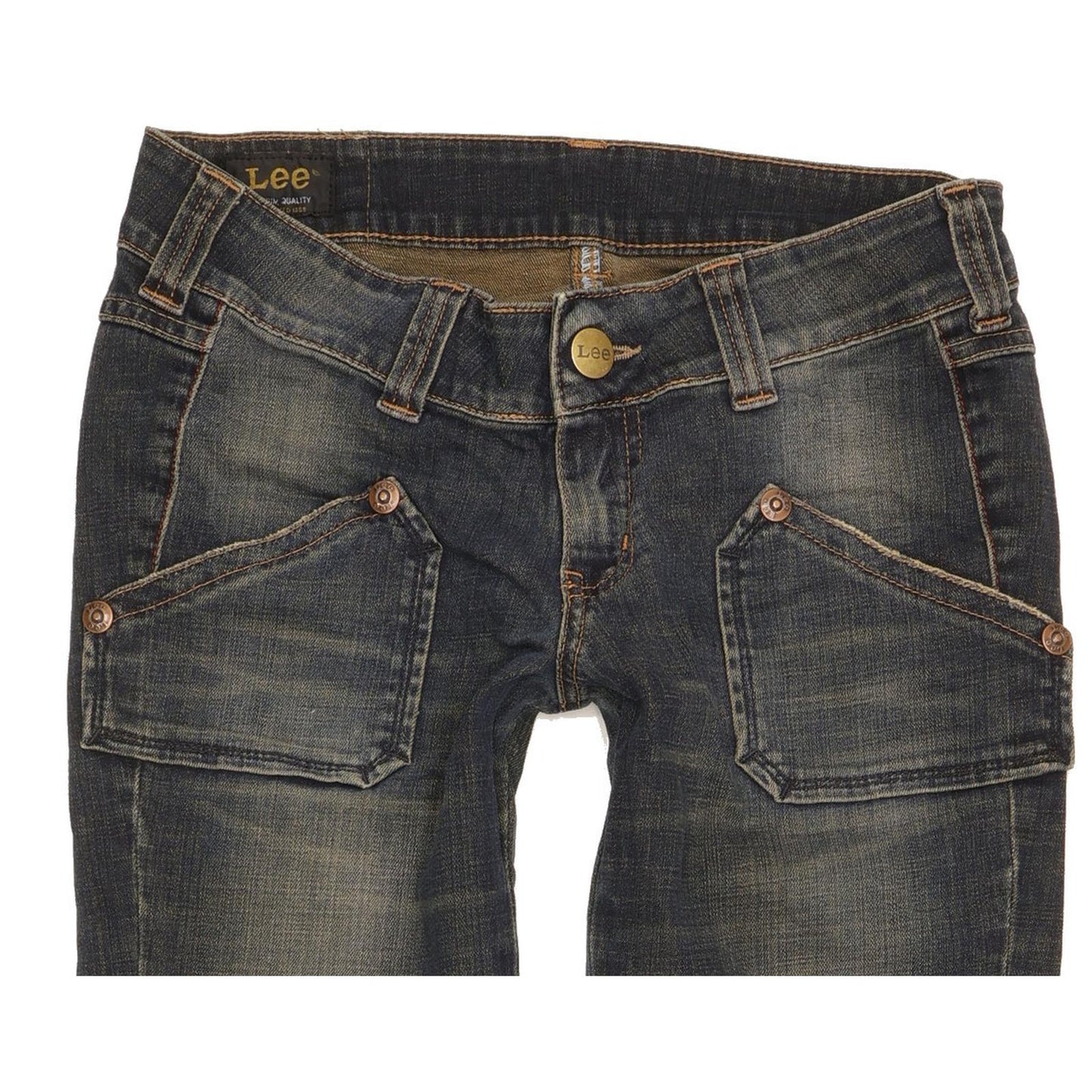 Lee Cade Bias Women Blue Straight Slim Stretch Jeans W30 L29