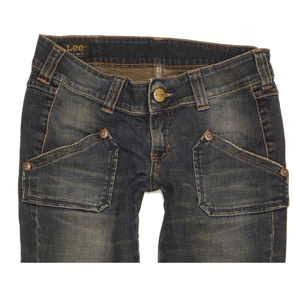 Lee Cade Bias Women Blue Straight Slim Stretch Jeans W30 L29