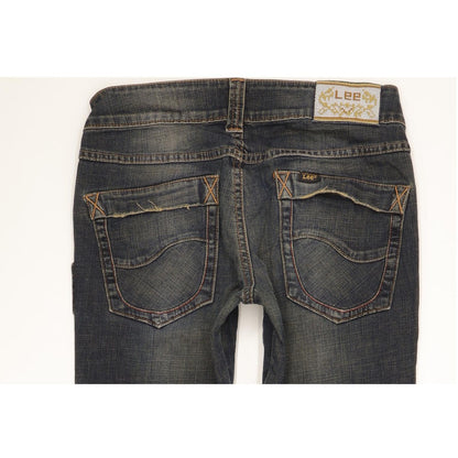 Lee Cade Bias Women Blue Straight Slim Stretch Jeans W30 L29