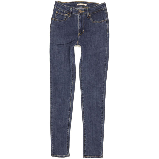 Levi's 721 Women Blue Skinny Slim Stretch Jeans W26 L29