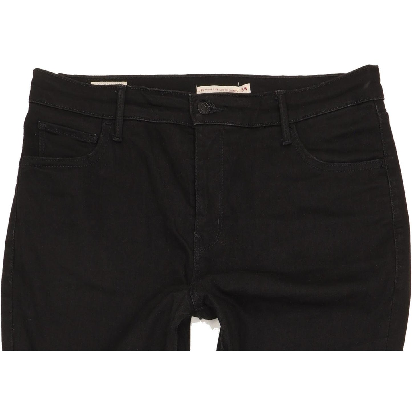 Levi's 720 Black Skinny Slim Stretch Jeans High Waisted W32 L27