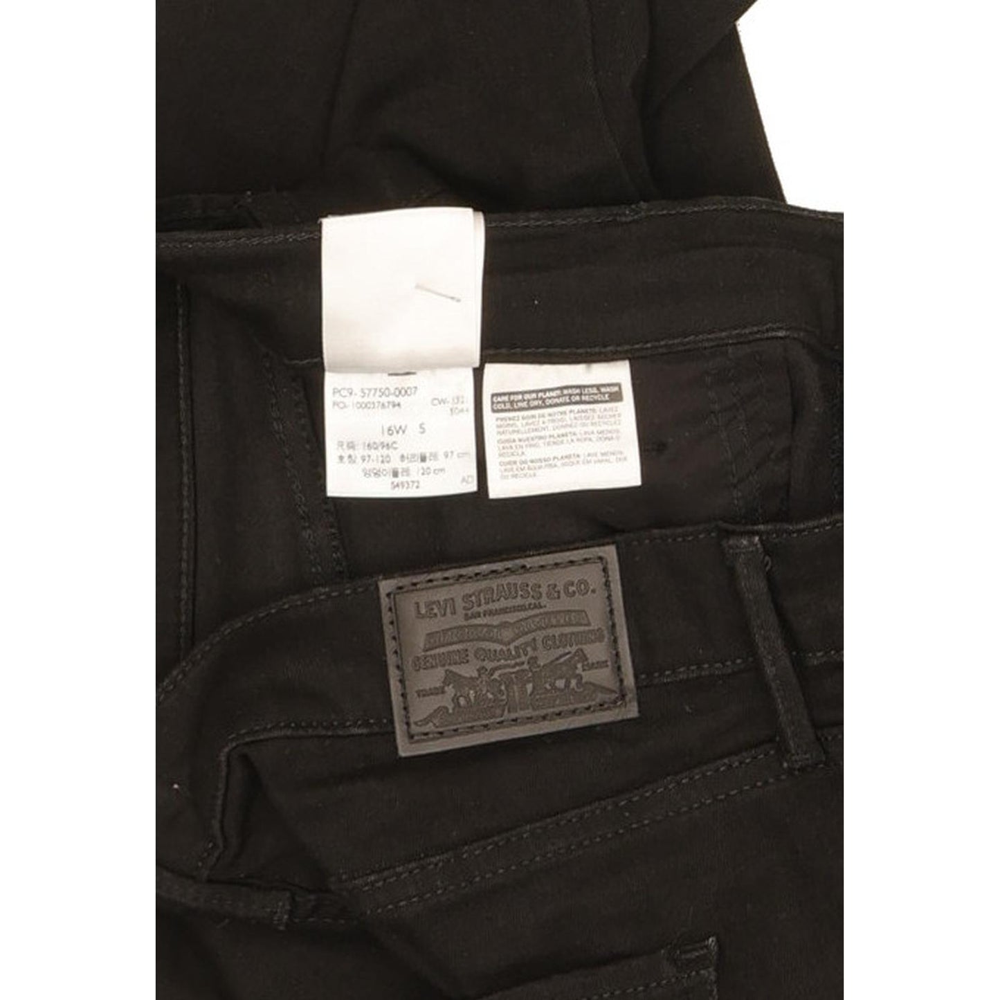 Levi's 720 Black Skinny Slim Stretch Jeans High Waisted W32 L27