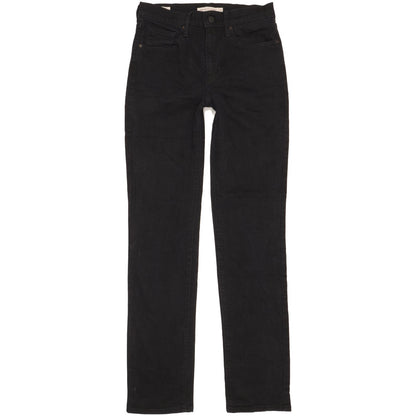 Levi's 724 Women Black Straight Slim Stretch Jeans W27 L32