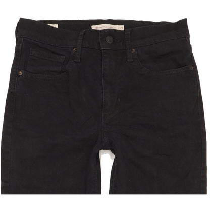 Levi's 724 Women Black Straight Slim Stretch Jeans W27 L32