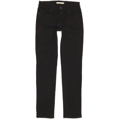 Levi's 712 Women Black Straight Slim Stretch Jeans W26 L29