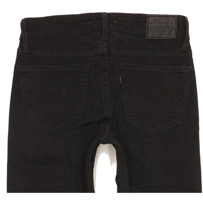 Levi's 712 Women Black Straight Slim Stretch Jeans W26 L29