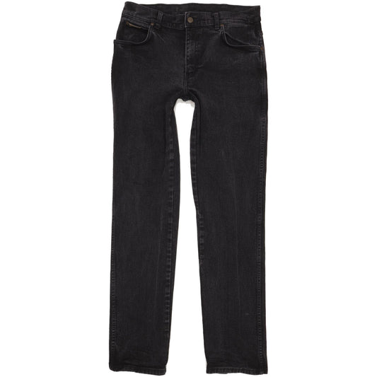 Wrangler Texas Men Black Straight Regular Stretch Jeans W34 L36