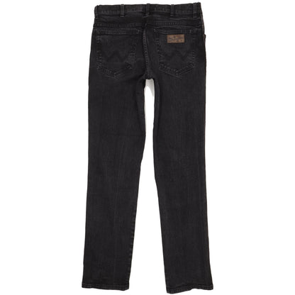 Wrangler Texas Men Black Straight Regular Stretch Jeans W34 L36