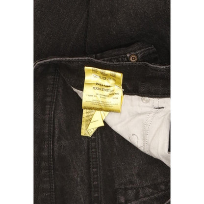 Wrangler Texas Men Black Straight Regular Stretch Jeans W34 L36