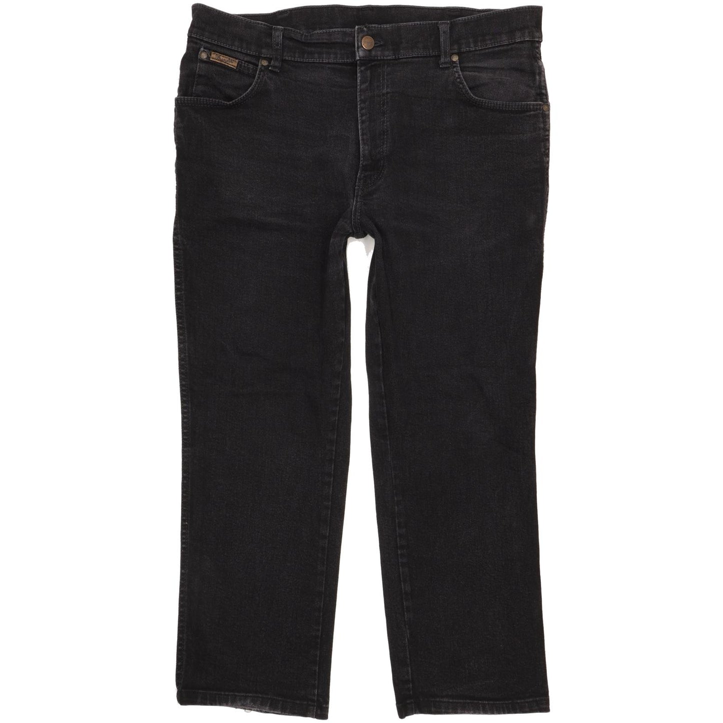 Wrangler Texas Men Black Straight Regular Stretch Jeans W38 L27