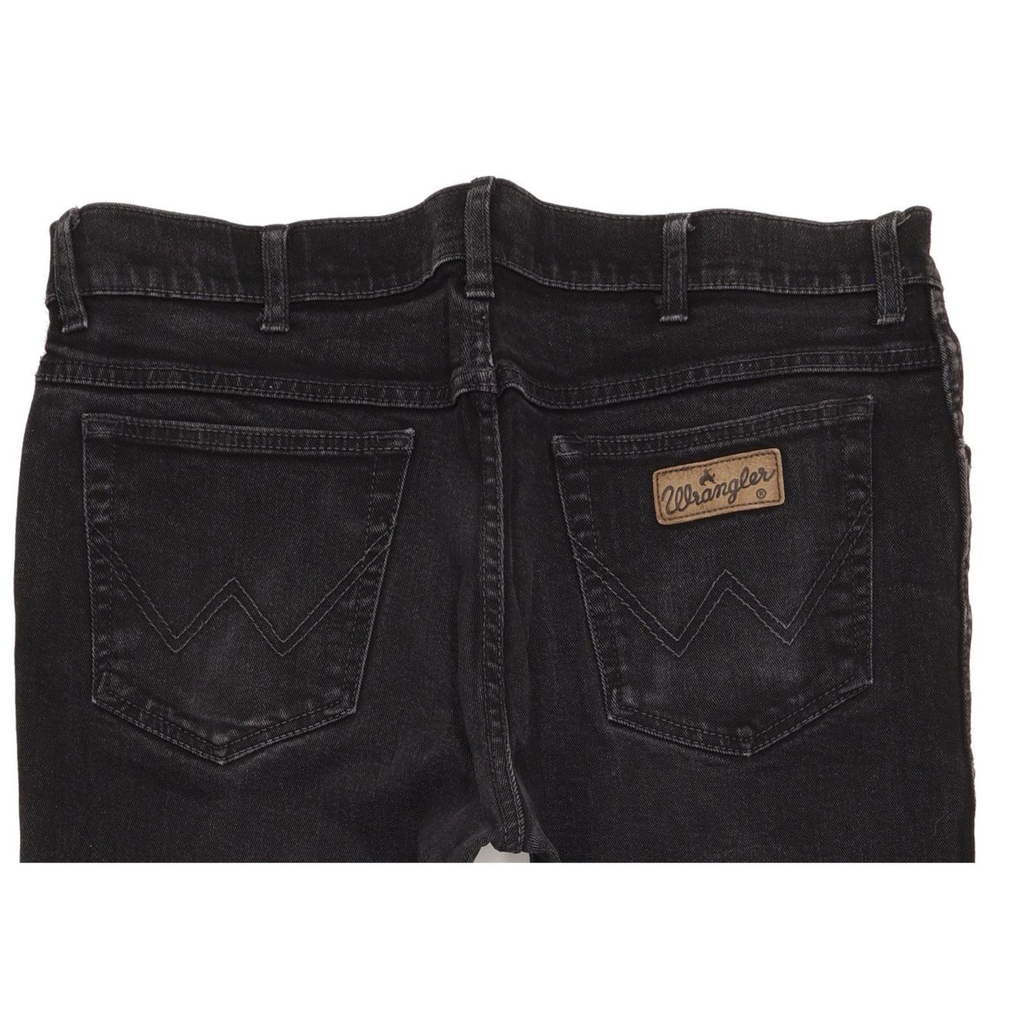 Wrangler Texas Men Black Straight Regular Stretch Jeans W38 L27