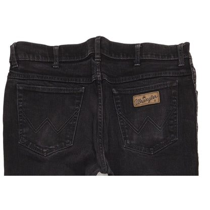 Wrangler Texas Men Black Straight Regular Stretch Jeans W38 L27
