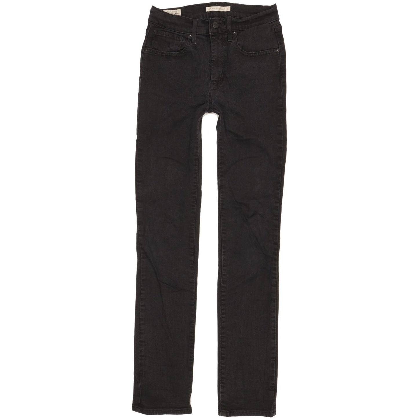 Levi's 724 Women Black Straight Slim Stretch Jeans W27 L31