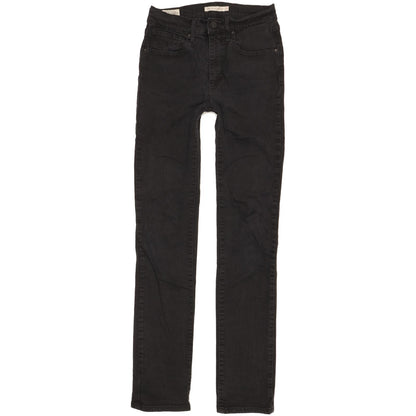 Levi's 724 Women Black Straight Slim Stretch Jeans W27 L31