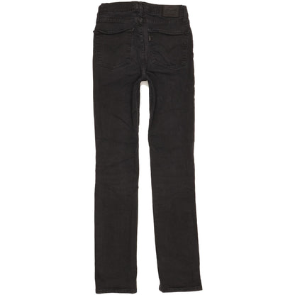 Levi's 724 Women Black Straight Slim Stretch Jeans W27 L31