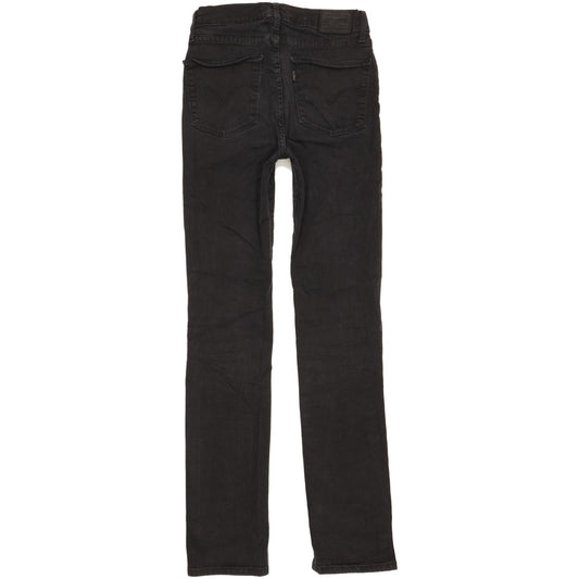 Levi's 724 Women Black Straight Slim Stretch Jeans W27 L31