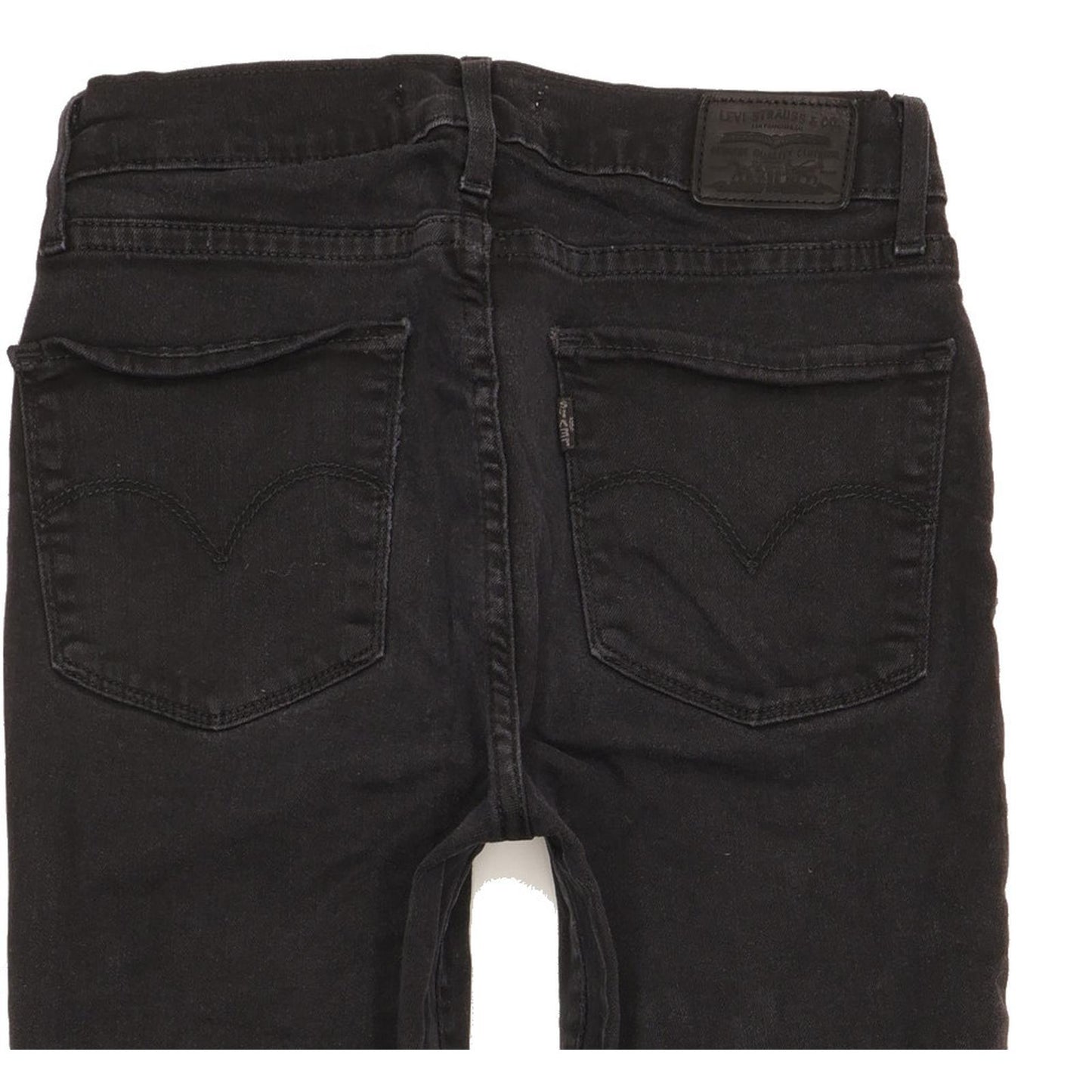 Levi's 724 Women Black Straight Slim Stretch Jeans W27 L31