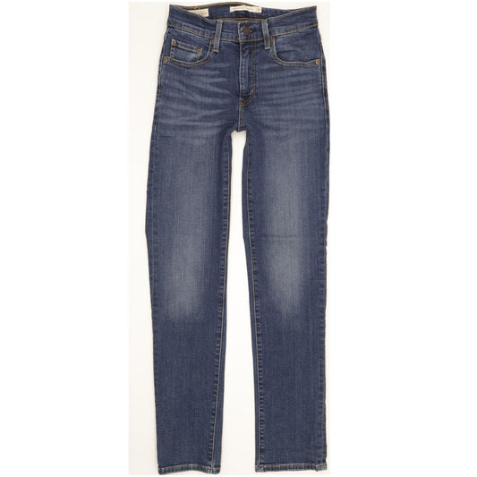 Levi's 724 Women Blue Straight Slim Stretch Jeans W26 L30