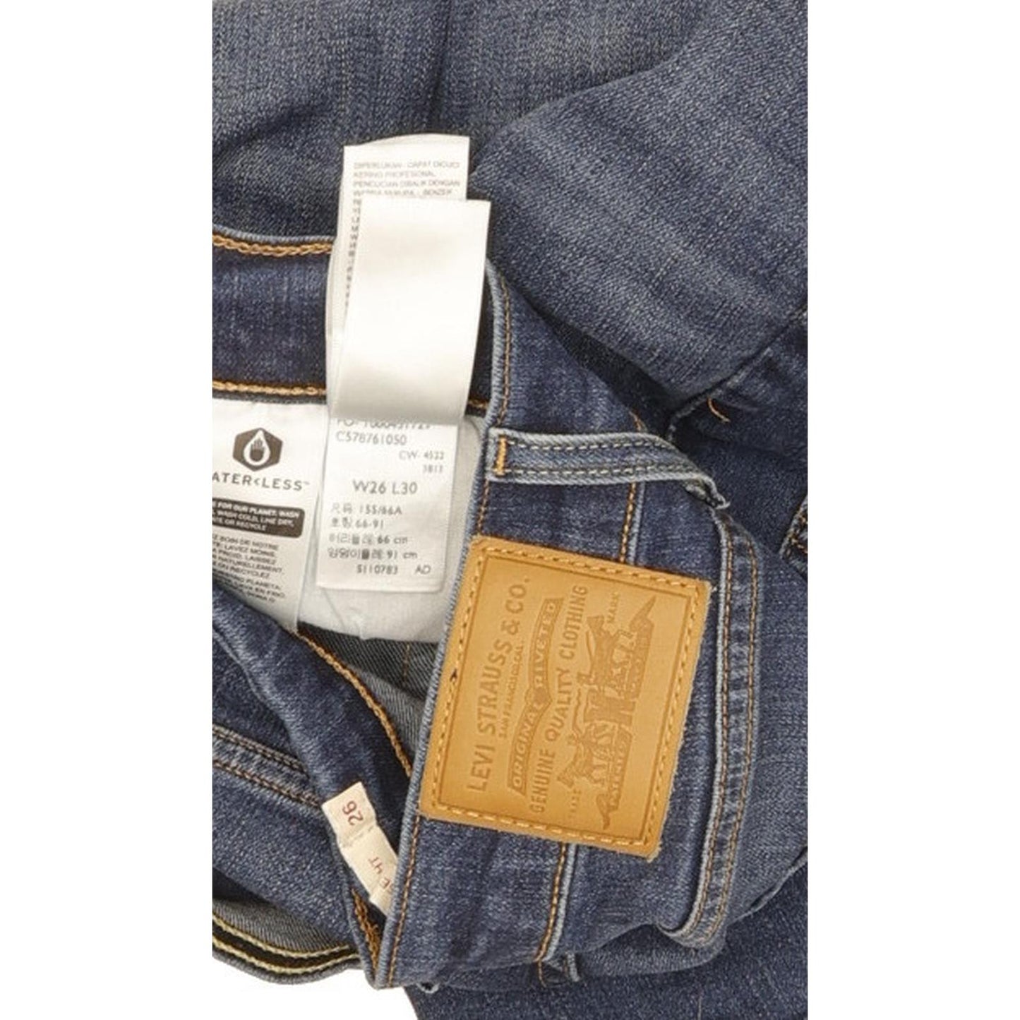 Levi's 724 Women Blue Straight Slim Stretch Jeans W26 L30