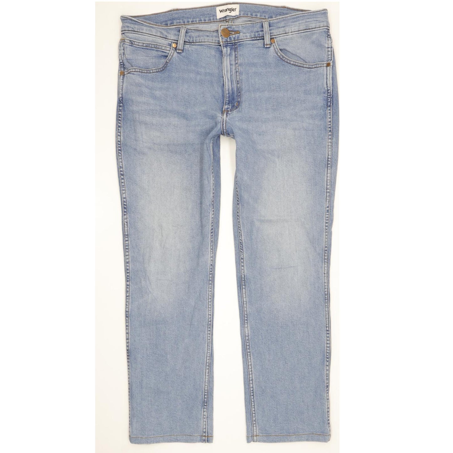 Wrangler Greensboro Men Blue Straight Regular Stretch Jeans W34 L27
