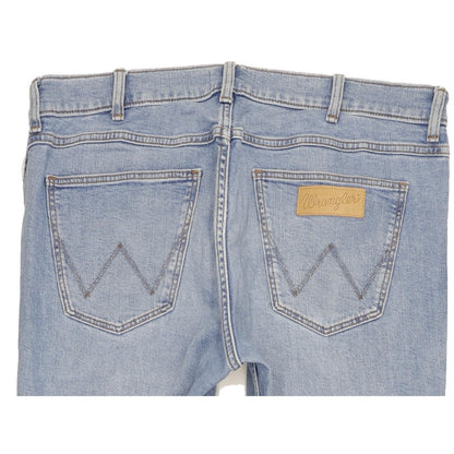Wrangler Greensboro Men Blue Straight Regular Stretch Jeans W34 L27