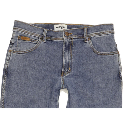 Wrangler Texas Men Blue Straight Regular Stretch Jeans W33 L36