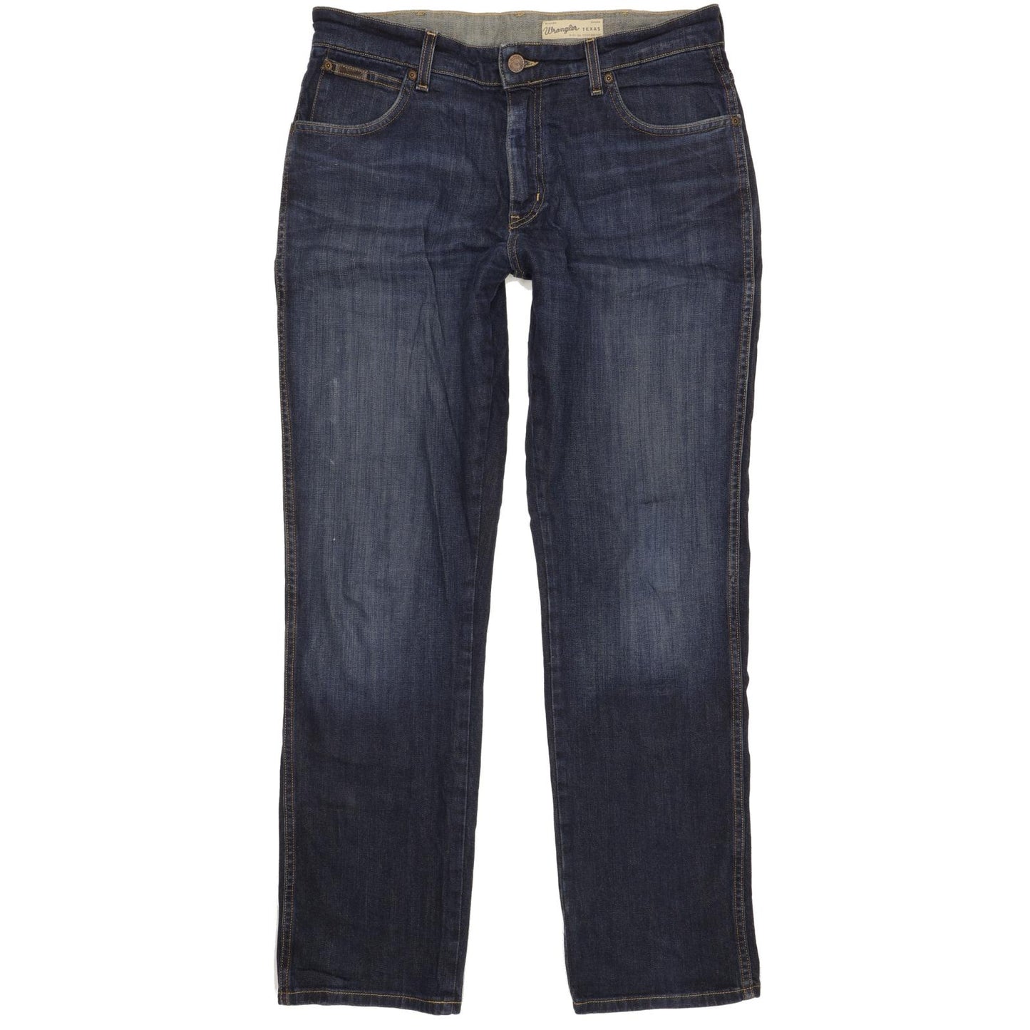Wrangler Texas Men Blue Straight Regular Stretch Jeans W34 L32