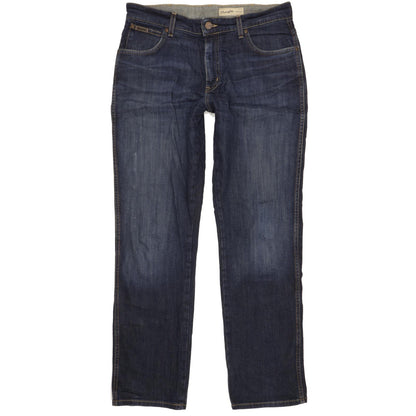 Wrangler Texas Men Blue Straight Regular Stretch Jeans W34 L32