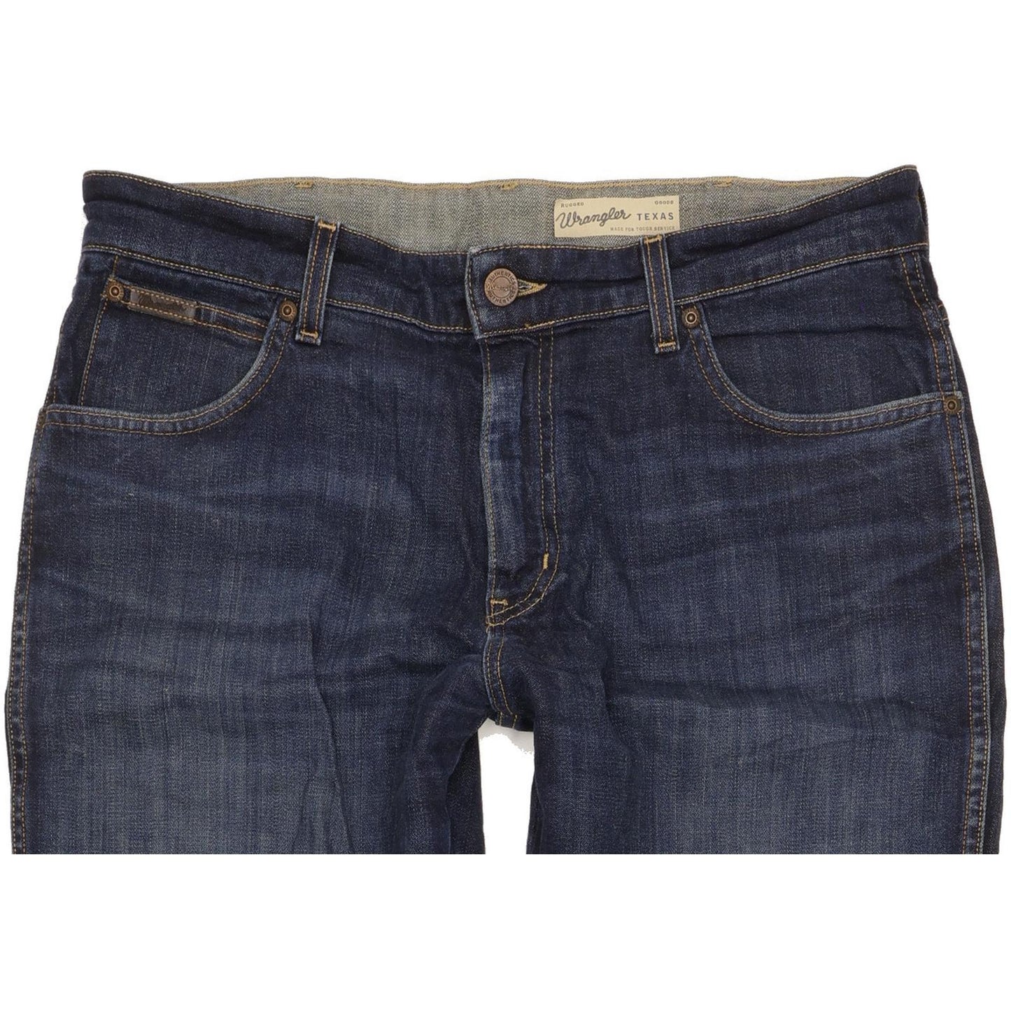 Wrangler Texas Men Blue Straight Regular Stretch Jeans W34 L32