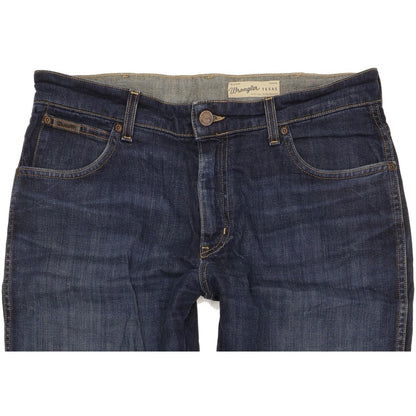 Wrangler Texas Men Blue Straight Regular Stretch Jeans W34 L32