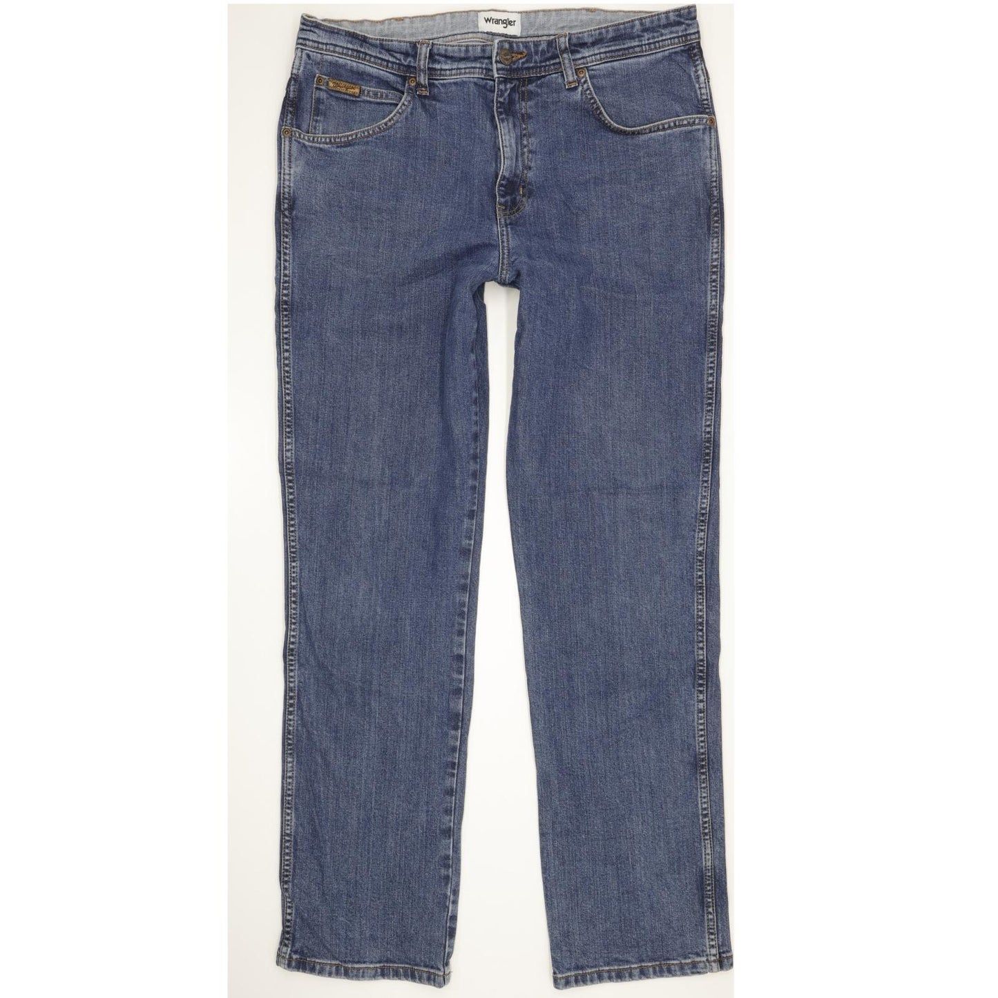 Wrangler Arizona Men Blue Straight Regular Stretch Jeans W36 L33