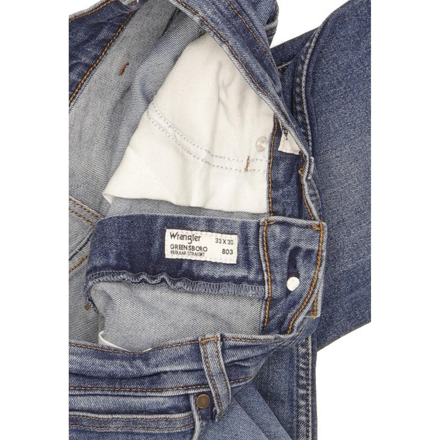 Wrangler Greensboro Men Blue Straight Regular Jeans W33 L29