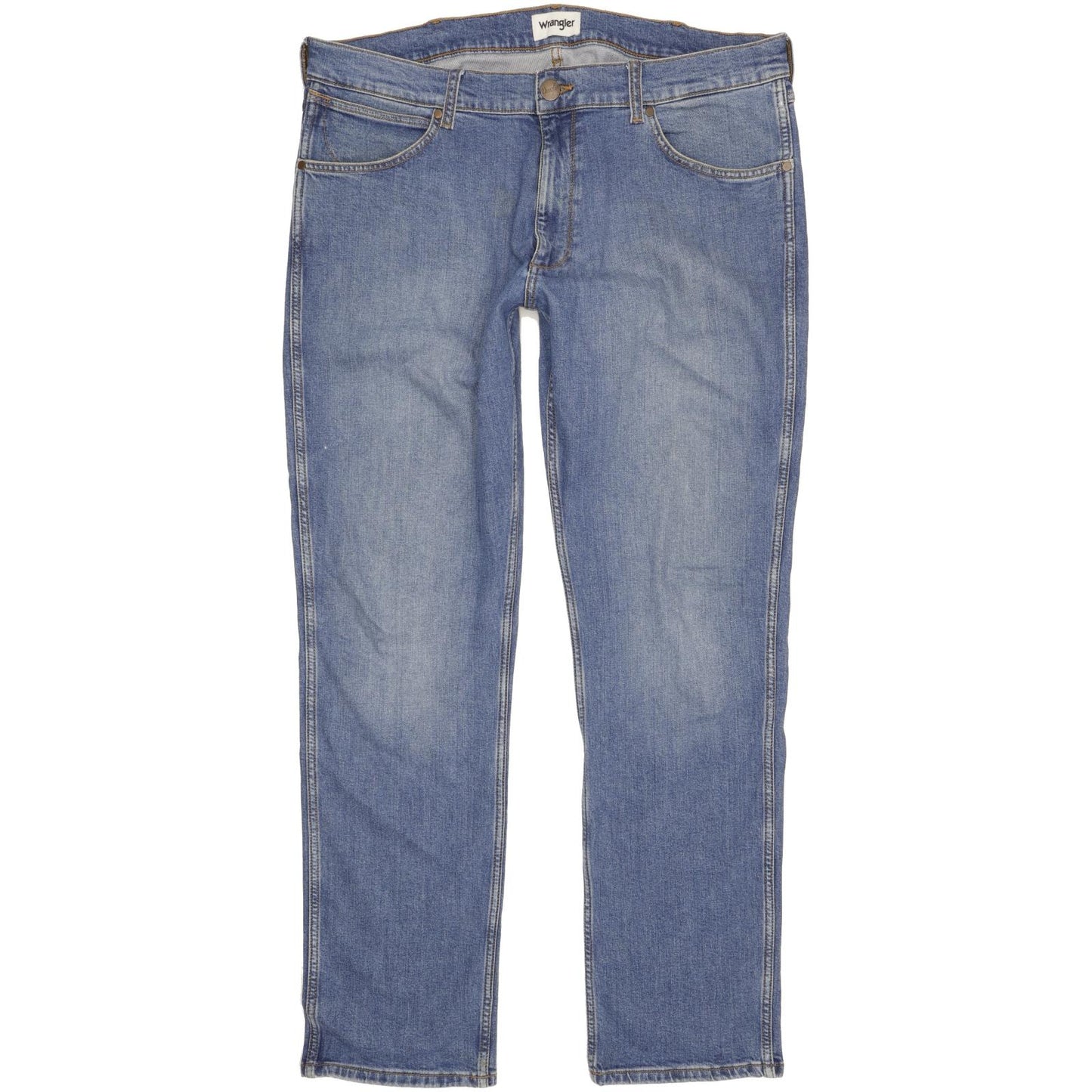 Wrangler Greensboro Men Blue Straight Regular Stretch Jeans W38 L33