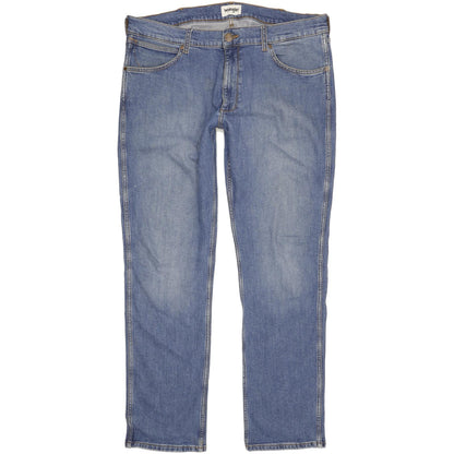 Wrangler Greensboro Men Blue Straight Regular Stretch Jeans W38 L33