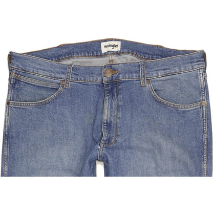 Wrangler Greensboro Men Blue Straight Regular Stretch Jeans W38 L33
