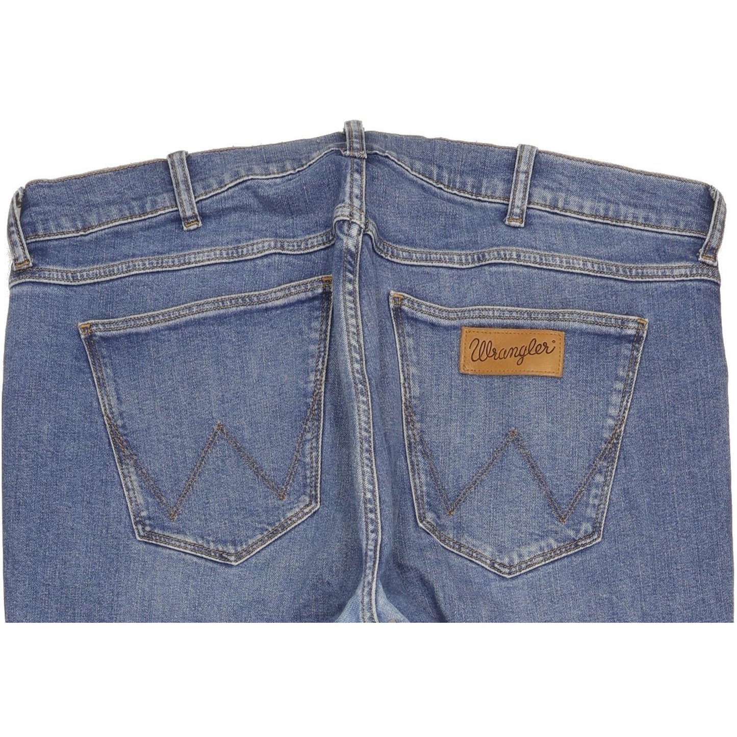 Wrangler Greensboro Men Blue Straight Regular Stretch Jeans W38 L33