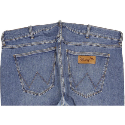 Wrangler Greensboro Men Blue Straight Regular Stretch Jeans W38 L33
