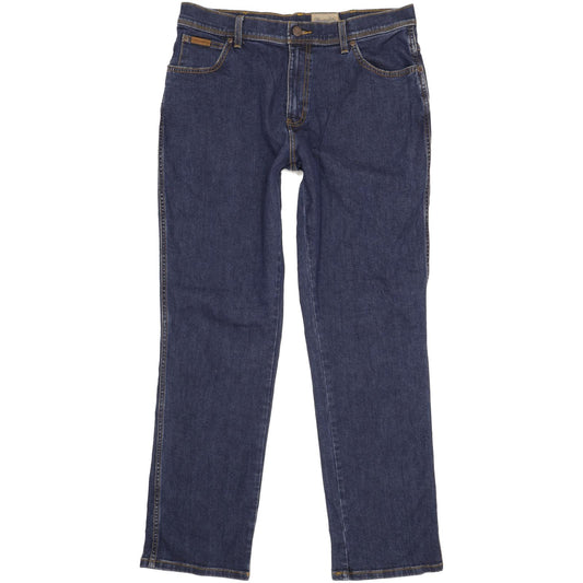 Wrangler Texas Men Blue Straight Regular Stretch Jeans W36 L32