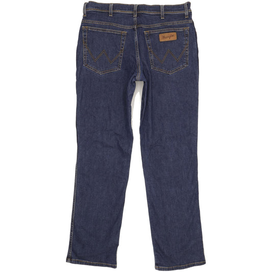 Wrangler Texas Men Blue Straight Regular Stretch Jeans W36 L32