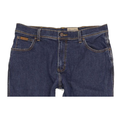 Wrangler Texas Men Blue Straight Regular Stretch Jeans W36 L32