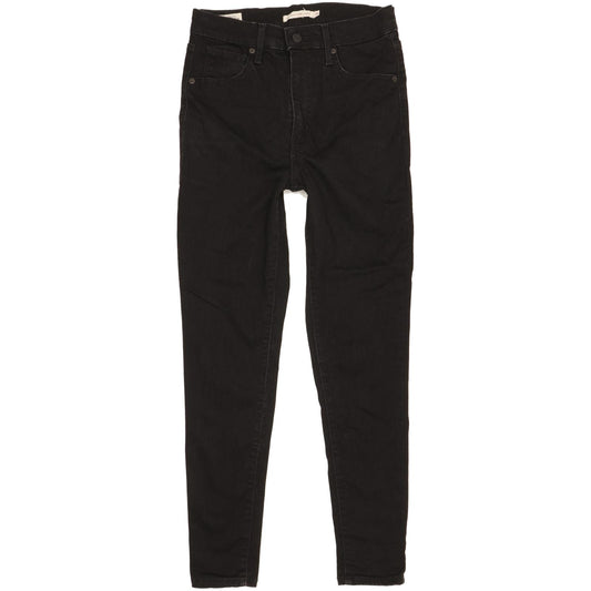 Levi's Mile Black Skinny Slim Stretch Jeans High Waisted W28 L28